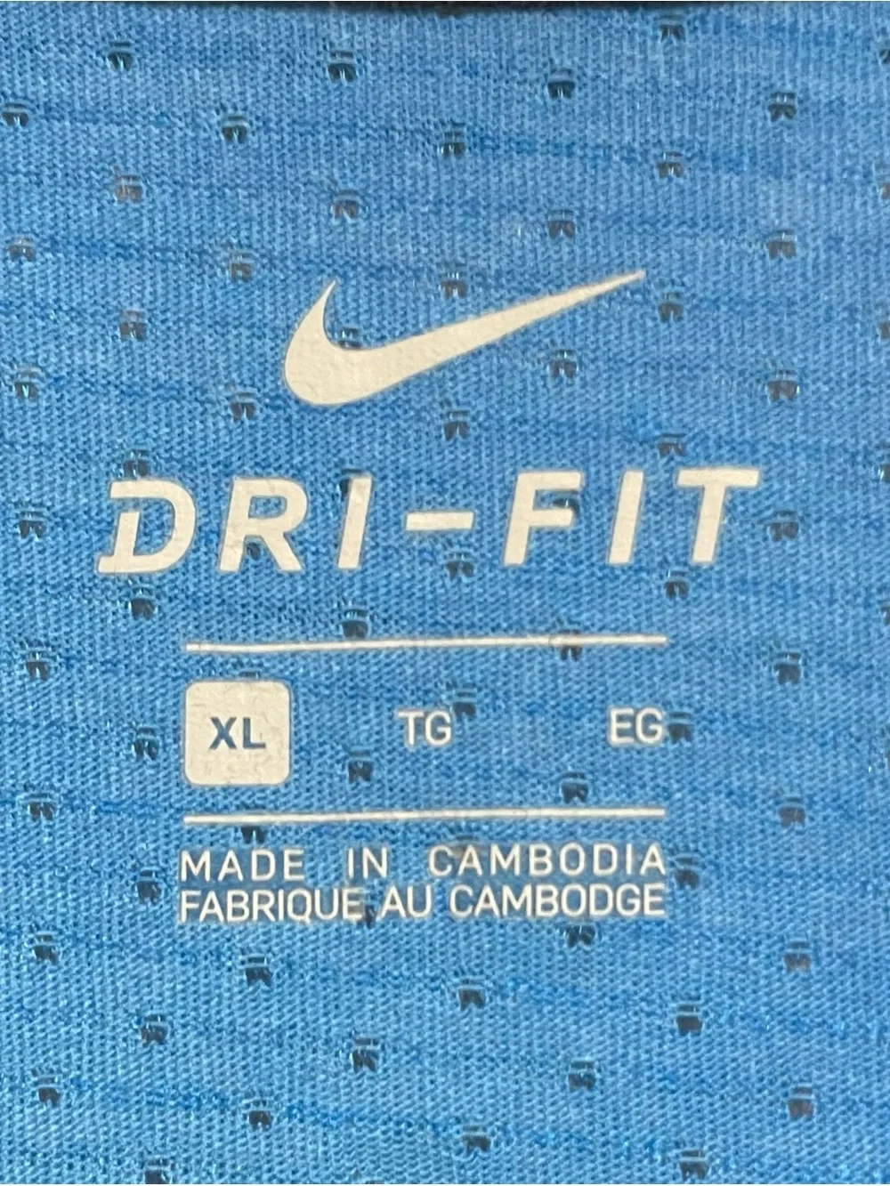 Nike Dri-Fit Women’s Blue Performance V-Neck Tee with White Reflective Accents - Picture 5 of 8